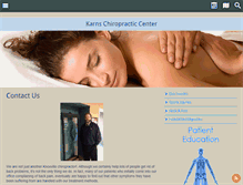 Tablet Screenshot of karnschiropractic.com